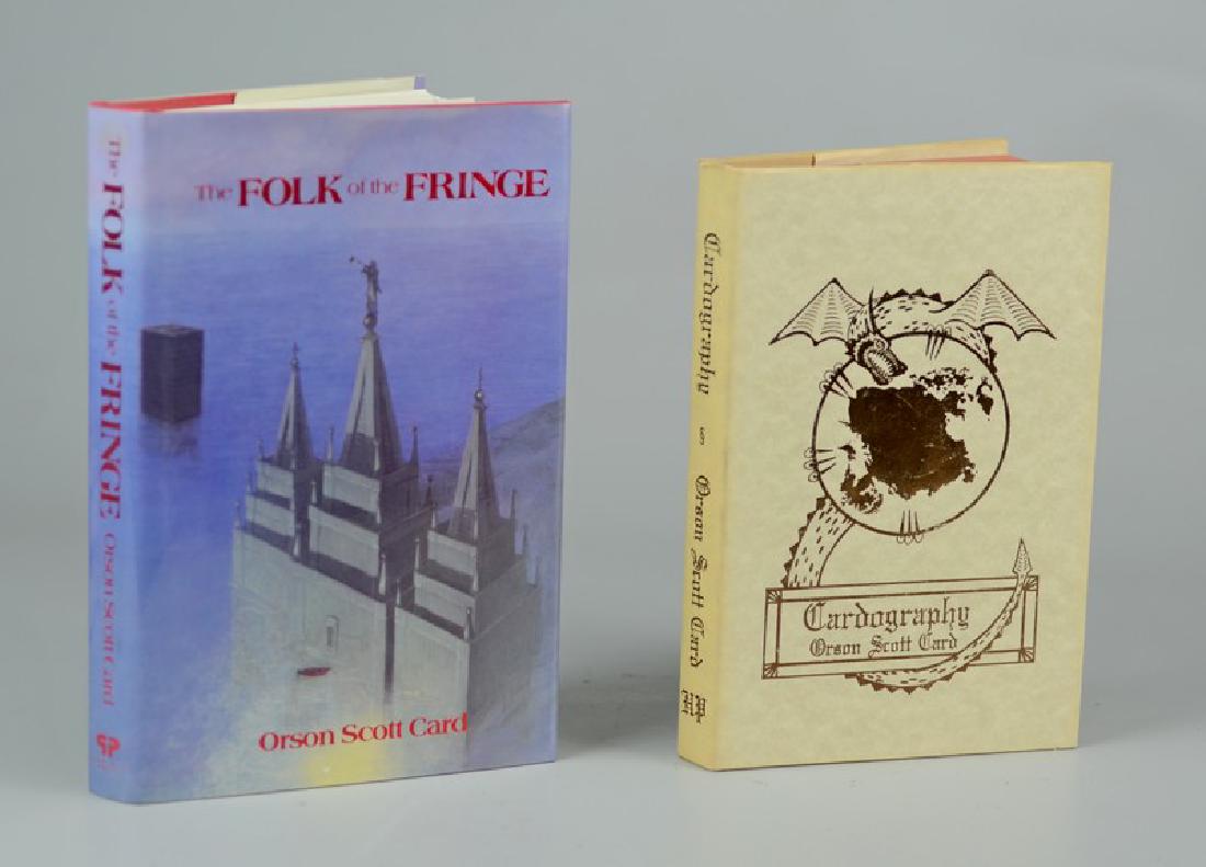First Editions: Card, Orson Scott "Cardography" (Hyp: First Editions: Card, Orson Scott "Cardography" (Hypatia Press: 1987) [signed, #586/750 limited edition copies], "The Folk of the Fringe" (Phantasia Press: 1989) [both fine in wrappers]