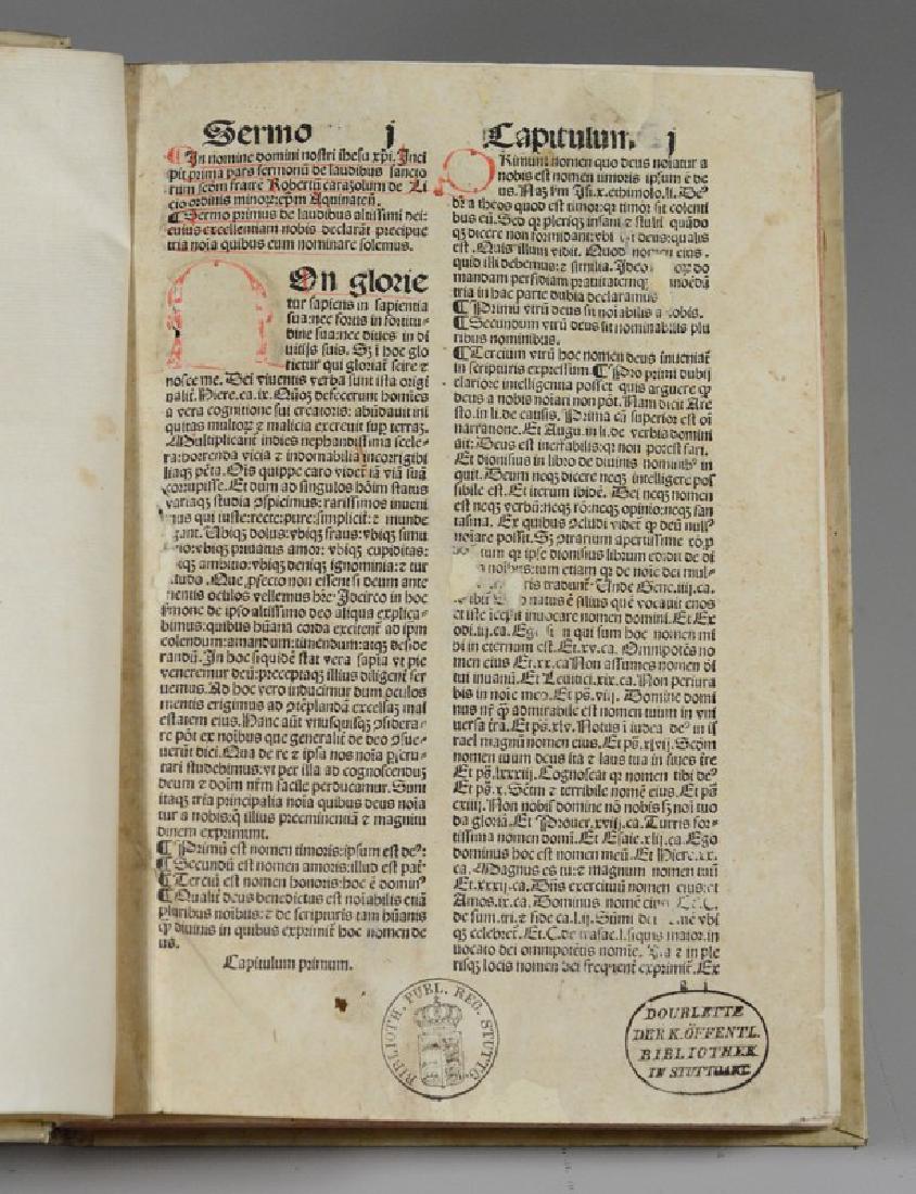 [Incunabula] Caracciolus, Robertus, Sermones de laud (1 of 7)