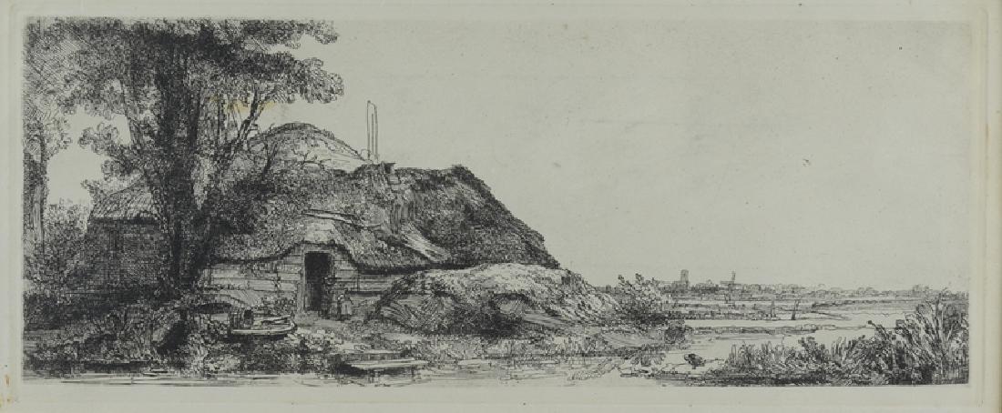 Durand re-strike (19th century) of a Rembrandt etchi (1 of 2)