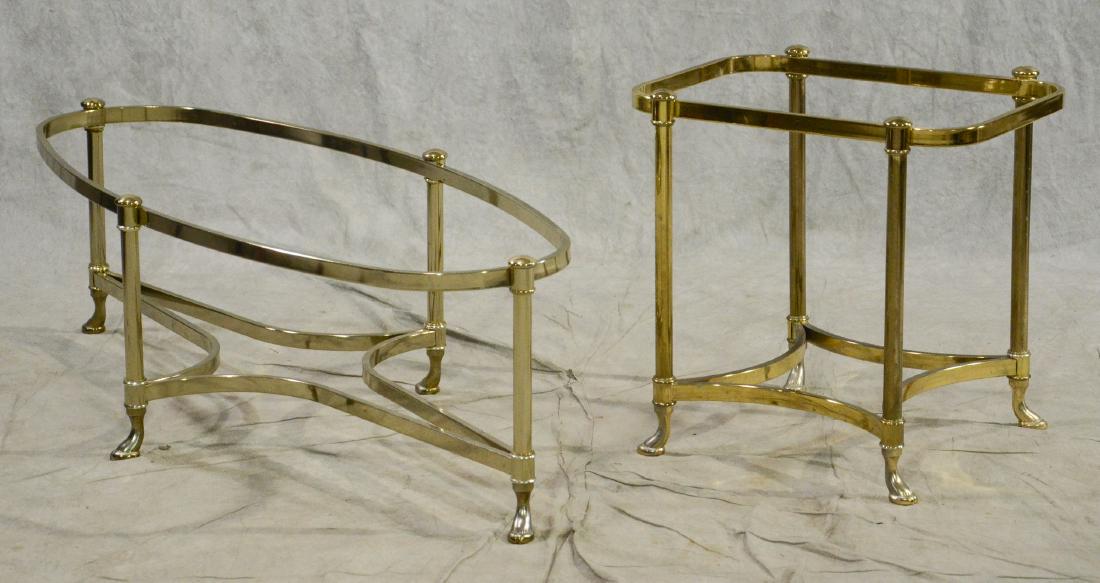 (2) brass glass top tables (1 of 1)
