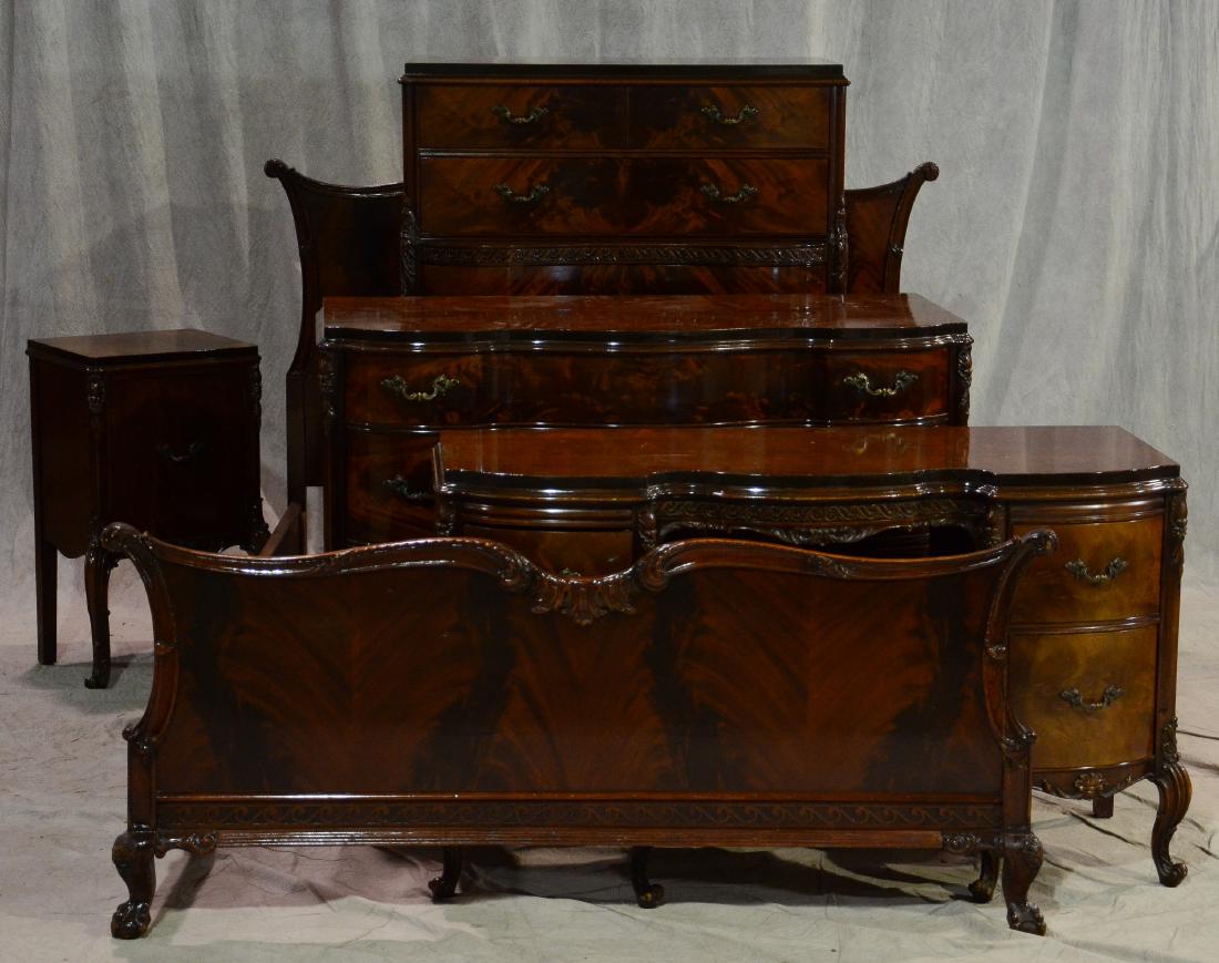 (5) pc Louis XV style mahogany bedroom set (1 of 1)