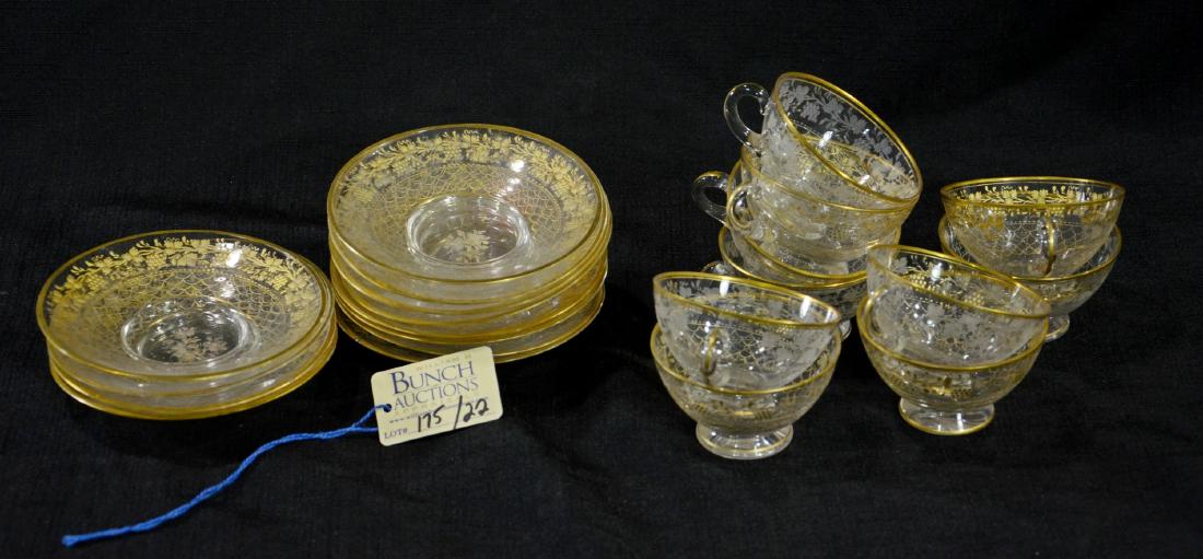 (22) pcs gilt clear glass (1 of 1)