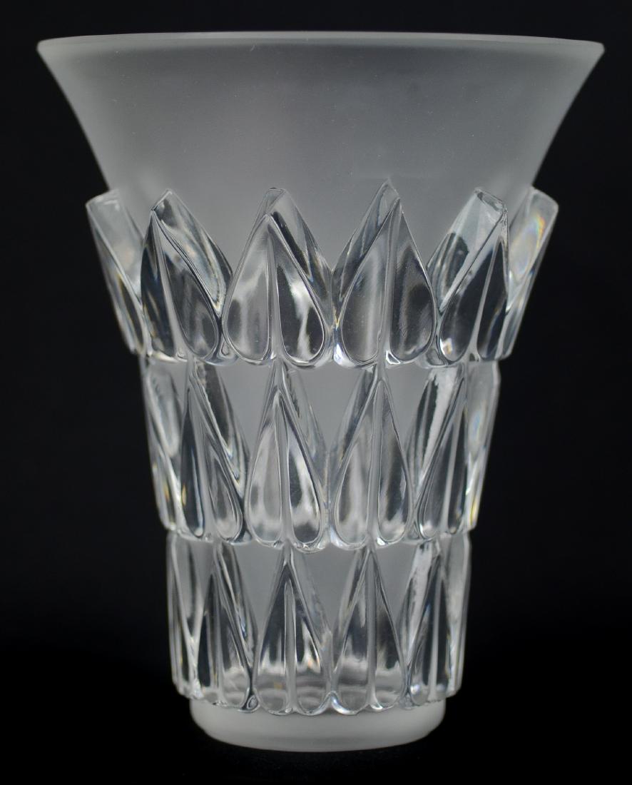 Lalique Crystal Feuilles Vase (1 of 1)