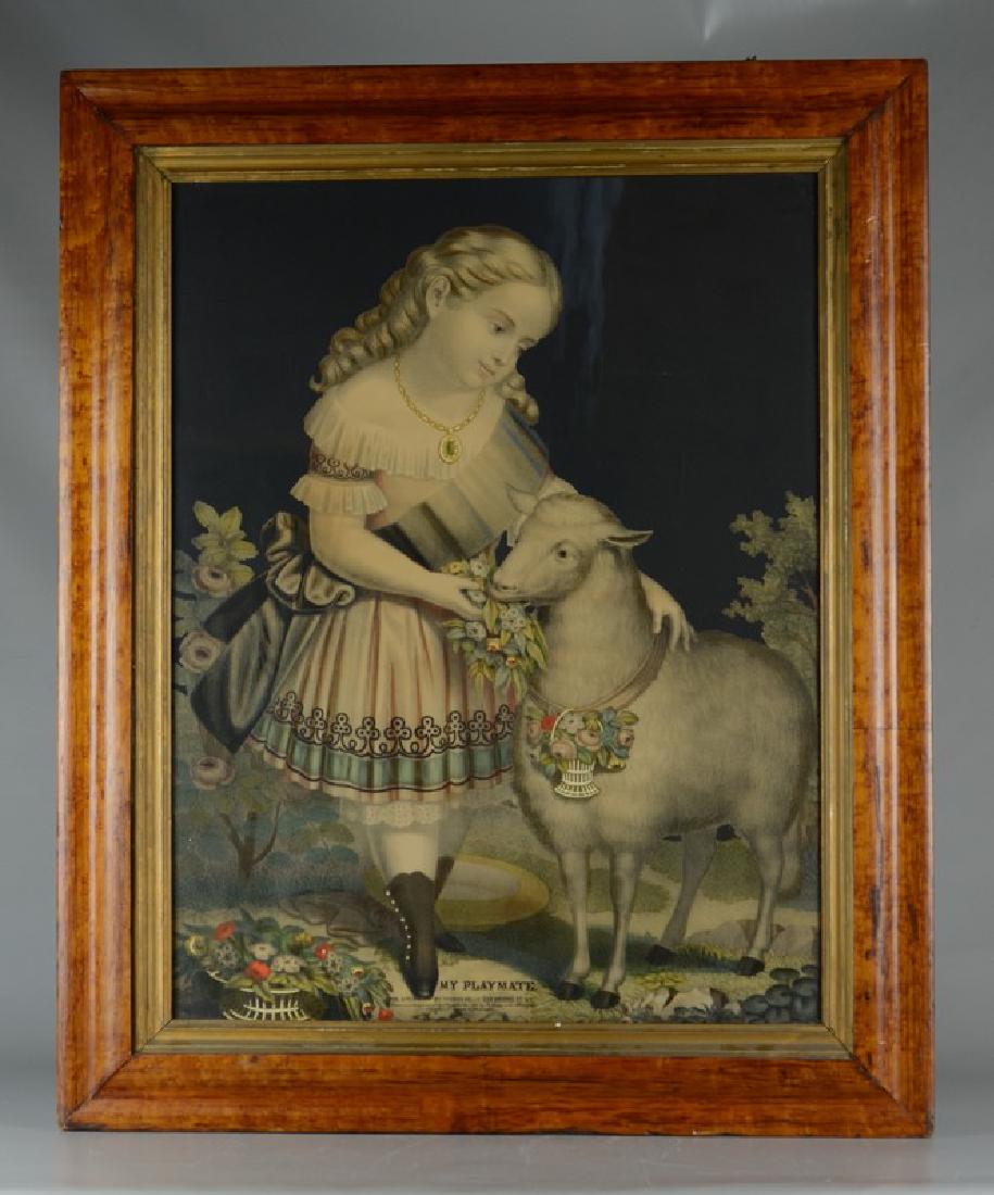 Thomas Kelly Color Lithograph "My Playmate" (1 of 1)