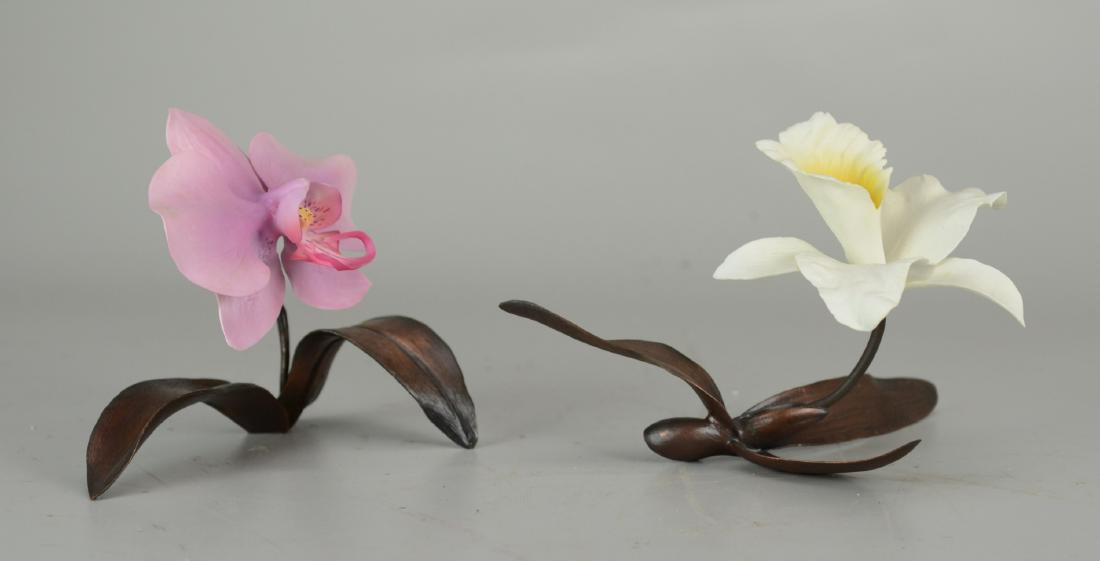 (2) Boehm Porcelain Orchid Figurines (1 of 3)