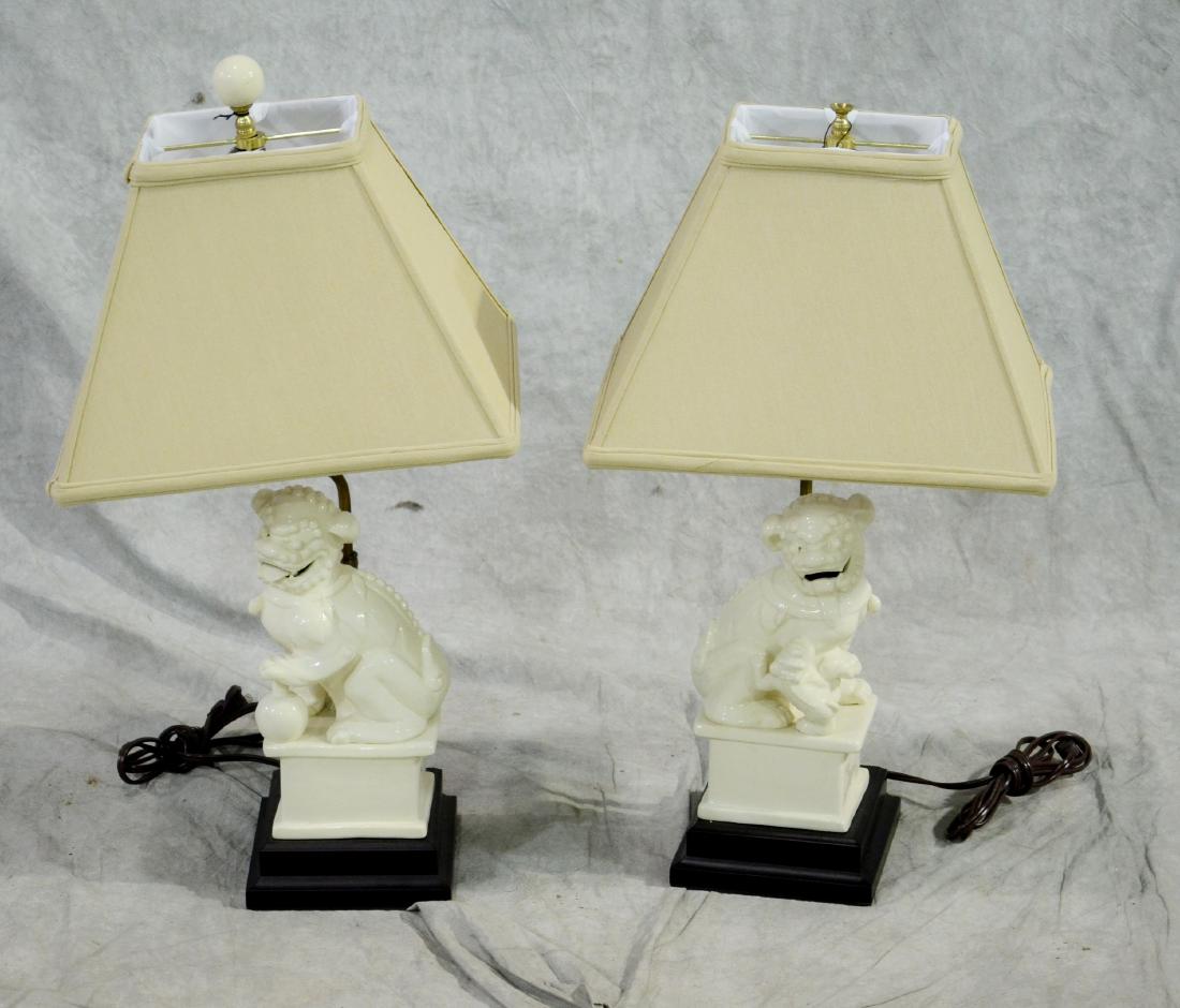 Pair Contemporary Asian style Blanc de Chine table (1 of 1)