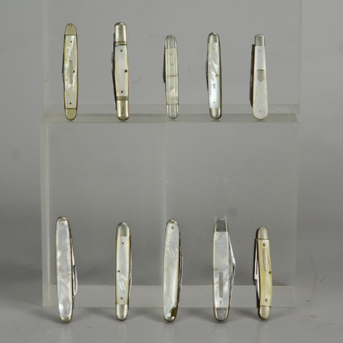 (10) Mother of Pearl Pocket Knives (1 of 1)