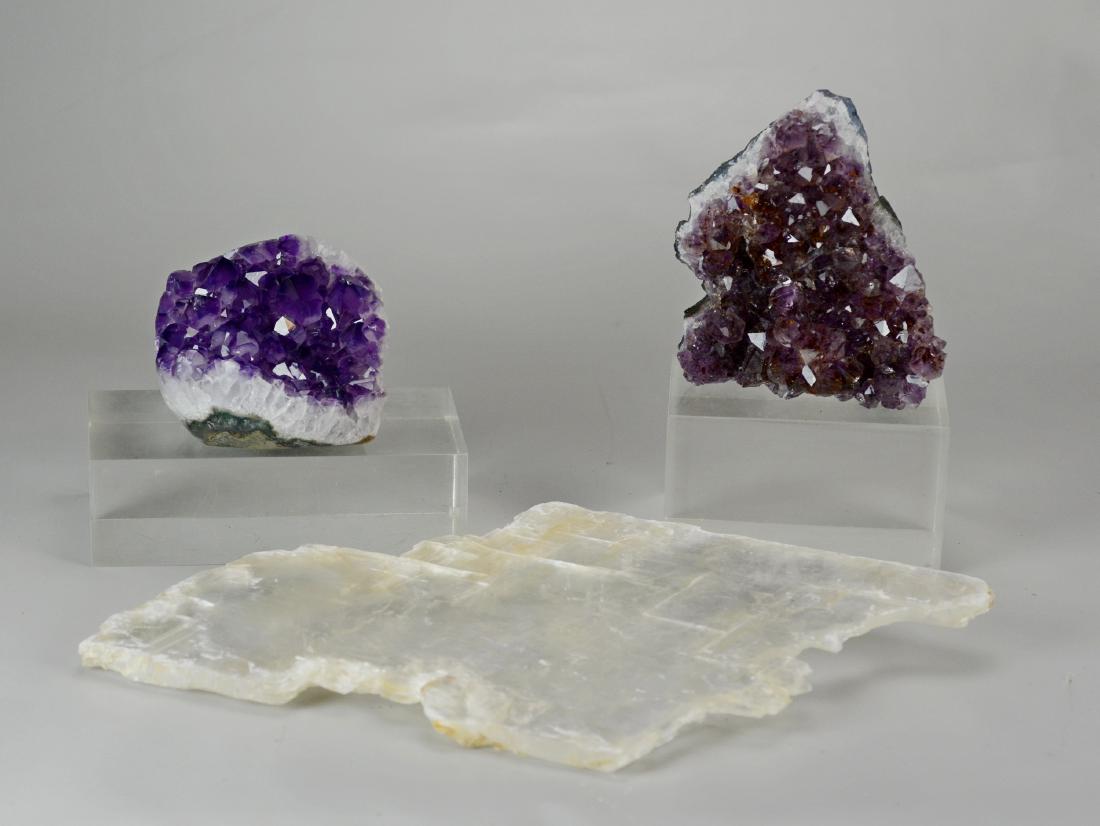 (3) Rock Crystals, Amethyst/Selenite (1 of 1)