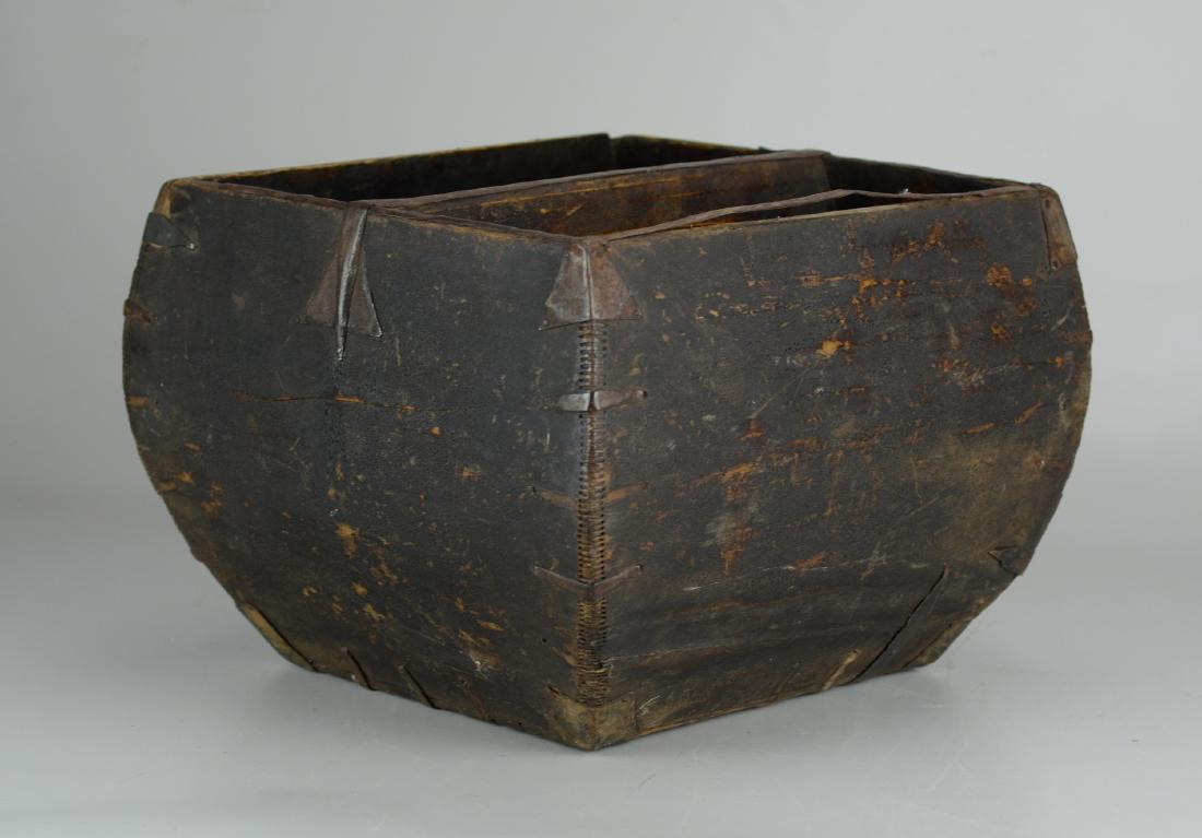 Chinese Square Wood Bucket Measure (1 of 1)