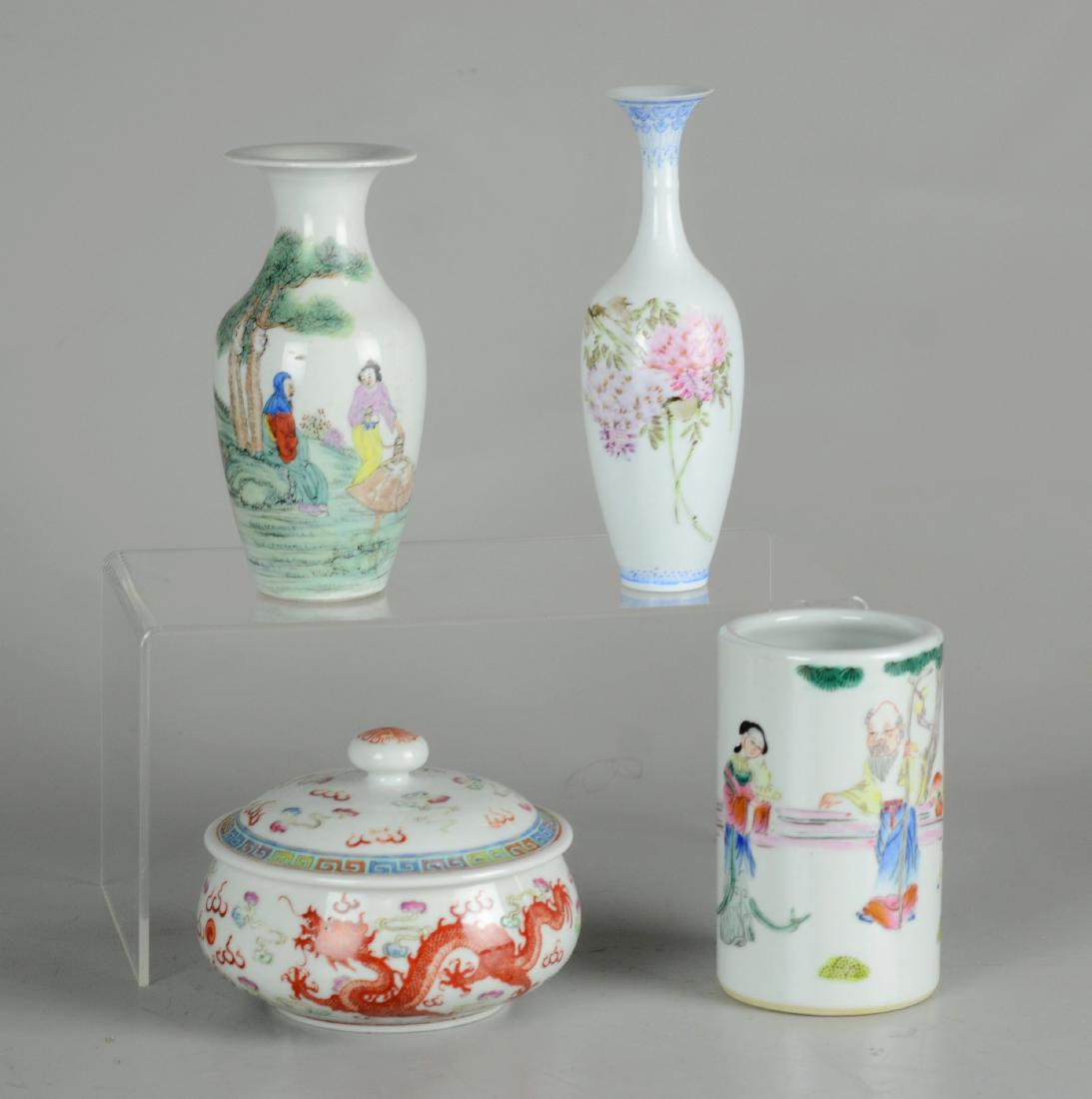 (4) Pieces Chinese Porcelain (1 of 1)