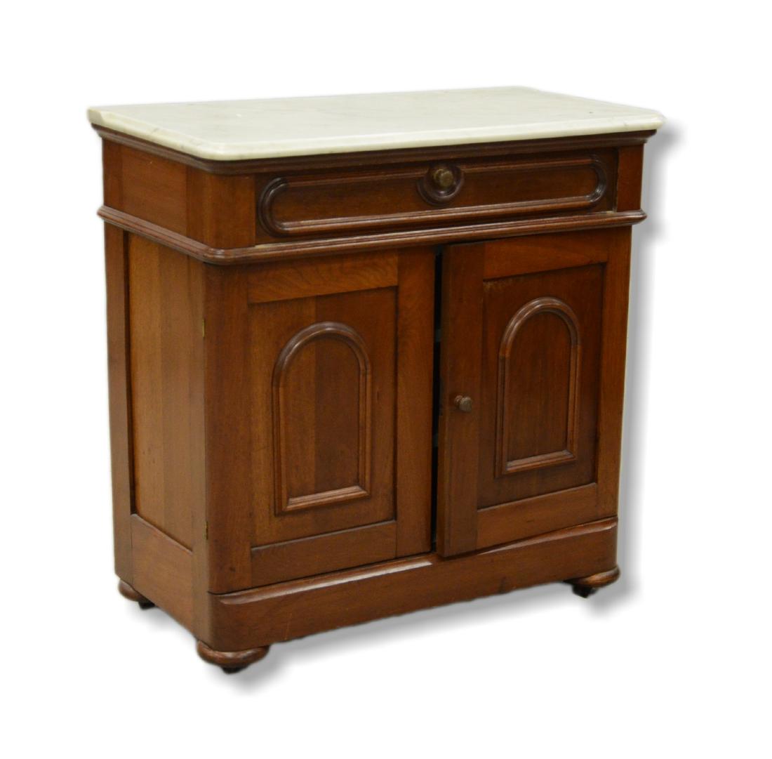 Walnut Victorian marbletop washstand (1 of 1)