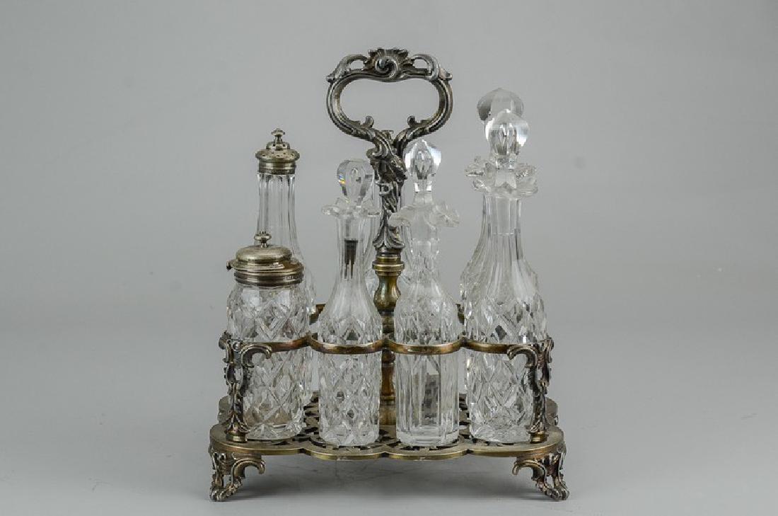 Thomas Harwood & Co silver plate condiment stand (1 of 4)