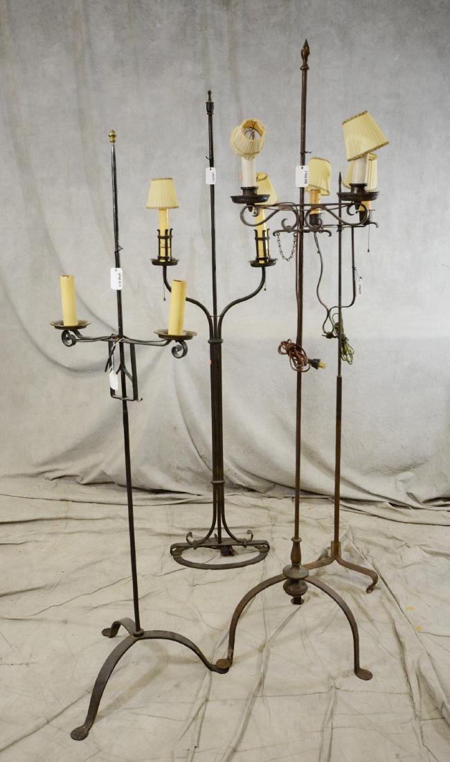 (4) black iron gothic floor lamps (1 of 1)