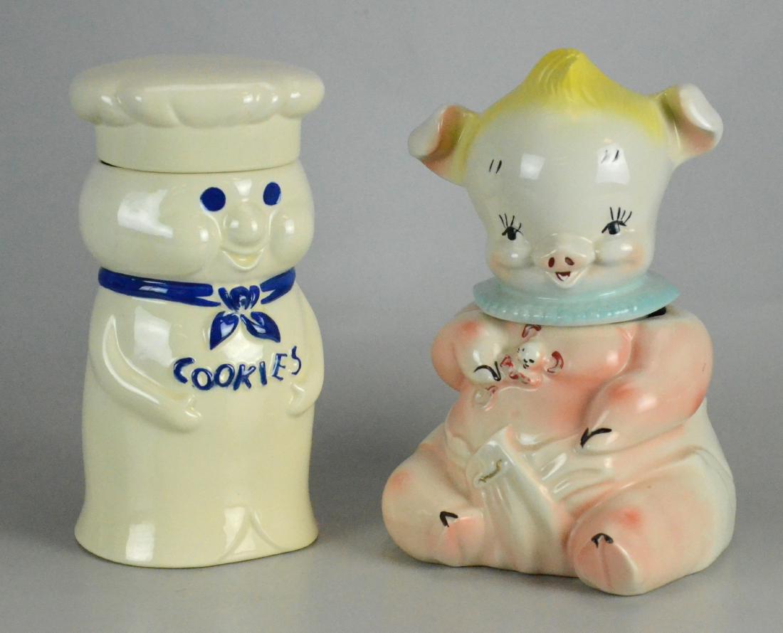 (2) Mid-Century Porcelain Cookie Jars (1 of 1)