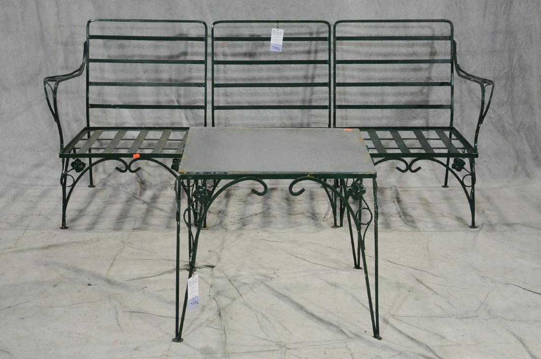 2 pc Salterini style iron leaf form patio set (1 of 1)