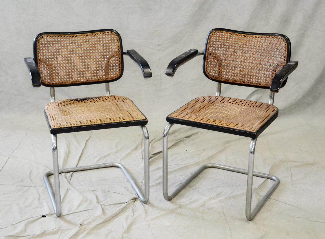 Pair Marcel Brewer by Gavina for Knoll caned armchairs (1 of 1)