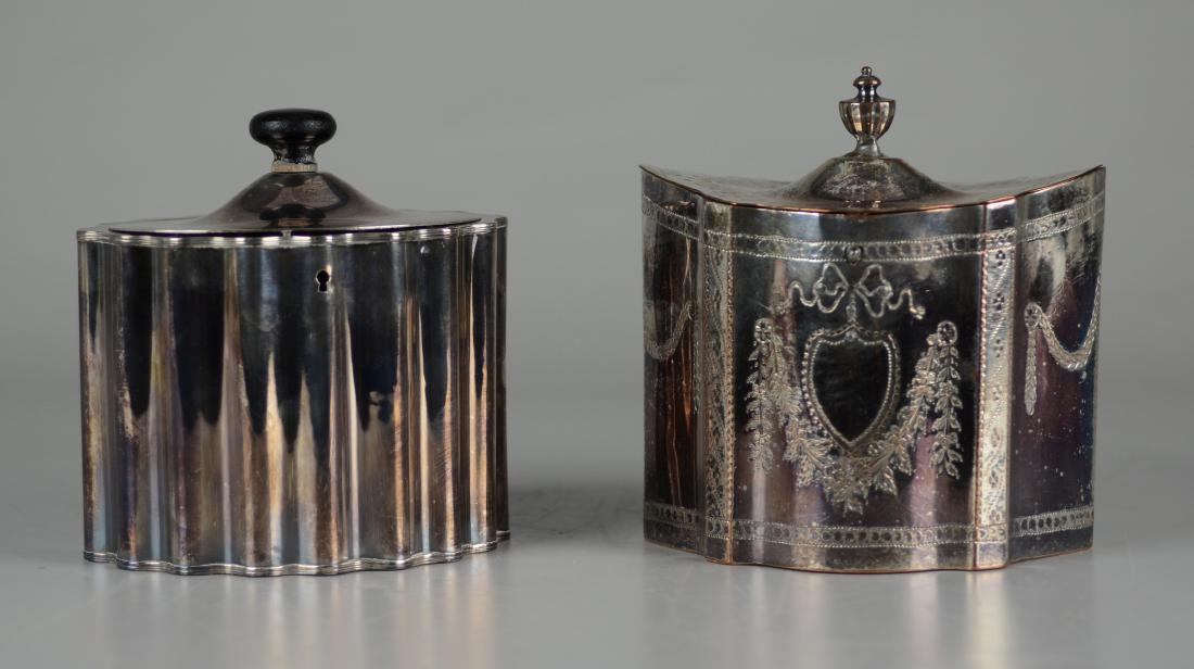 (2) Silver Plated Tea Caddys (1 of 1)