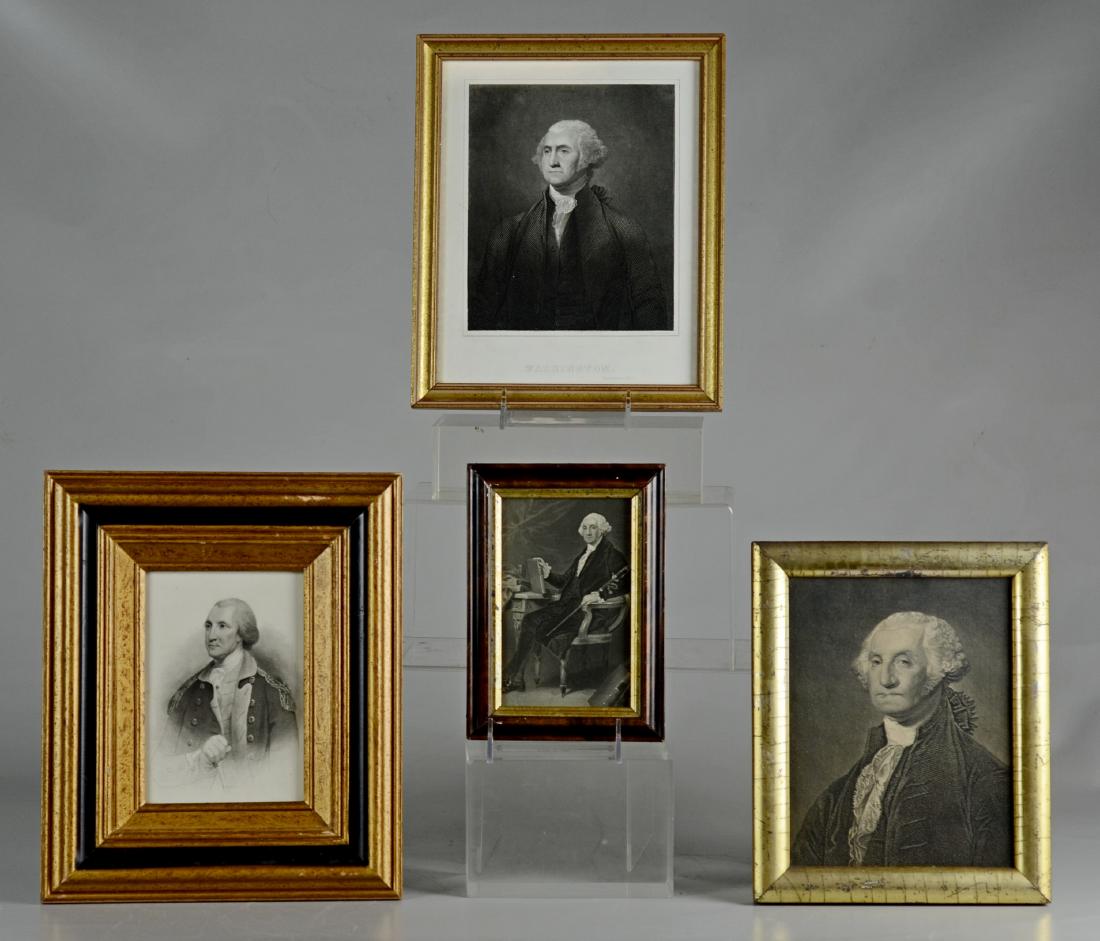 (4) Steel Engravings of George Washington (1 of 4)