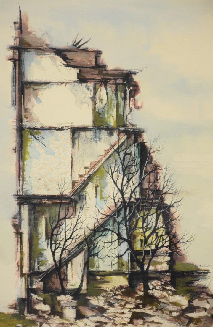 Robert Fabe, Modernist painting of a building (1 of 3)