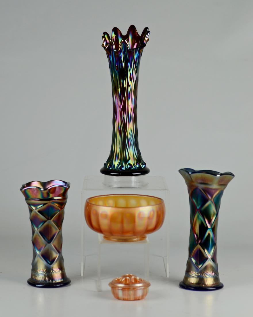 (4) Pcs Carnival Glass (1 of 2)