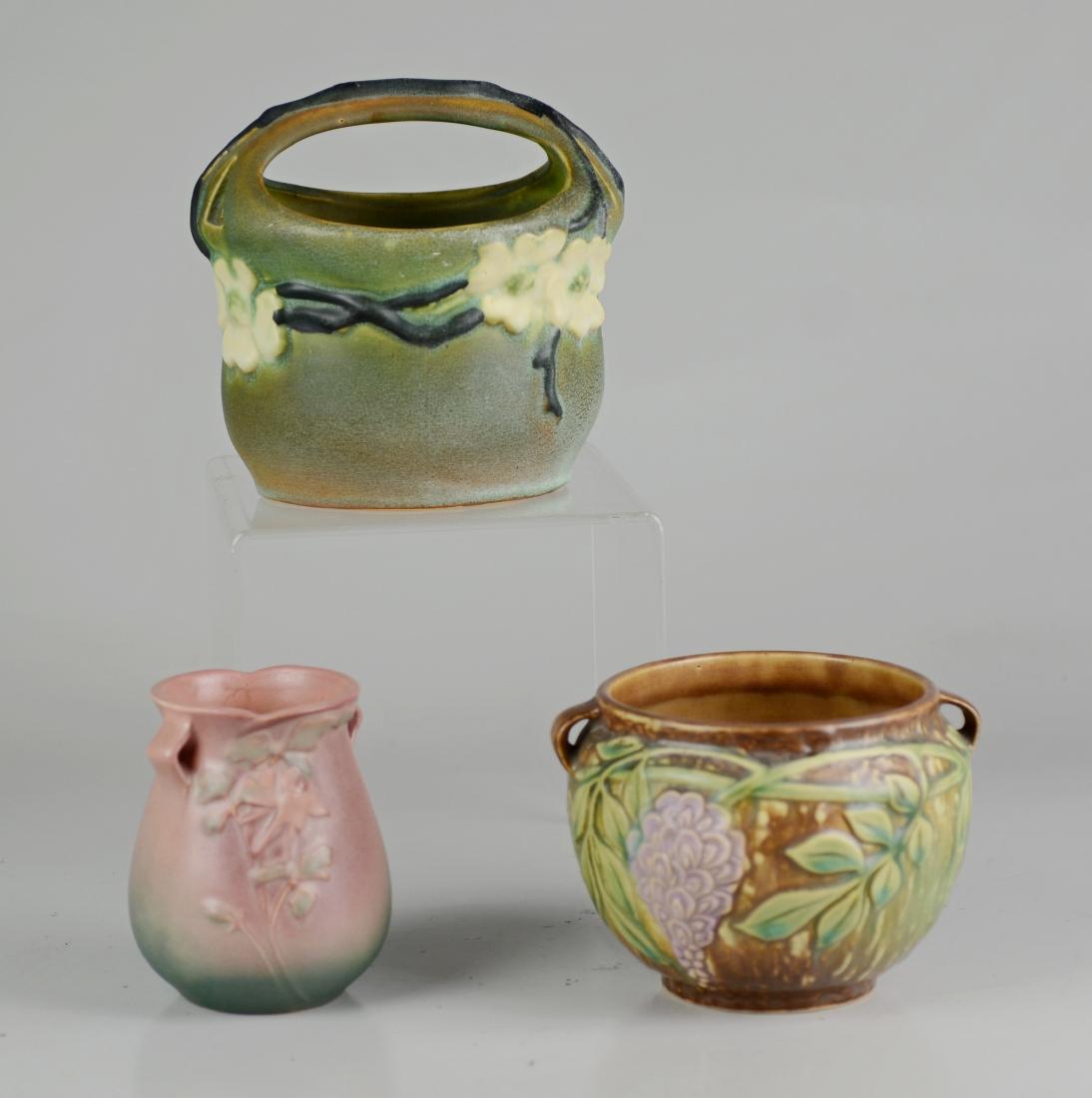 (3) Roseville Pottery Vases (1 of 2)