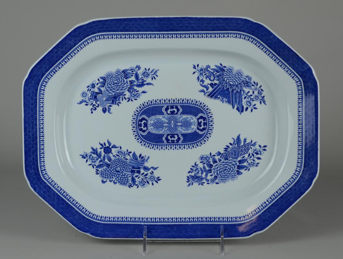 Spode Blue Fitzhugh Platter: Spode porcelain platter, Blue Fitzhugh pattern, 14" x 10-3/4"