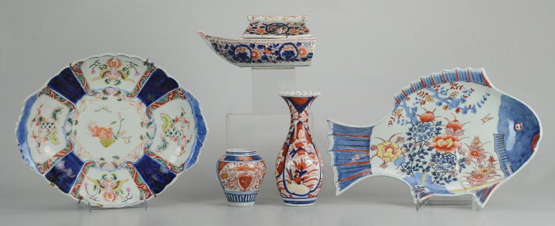 (5) Pieces Japanese Imari porcelain (1 of 10)