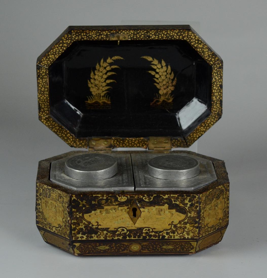 Chinese Export Lacquered Tea Box (1 of 1)