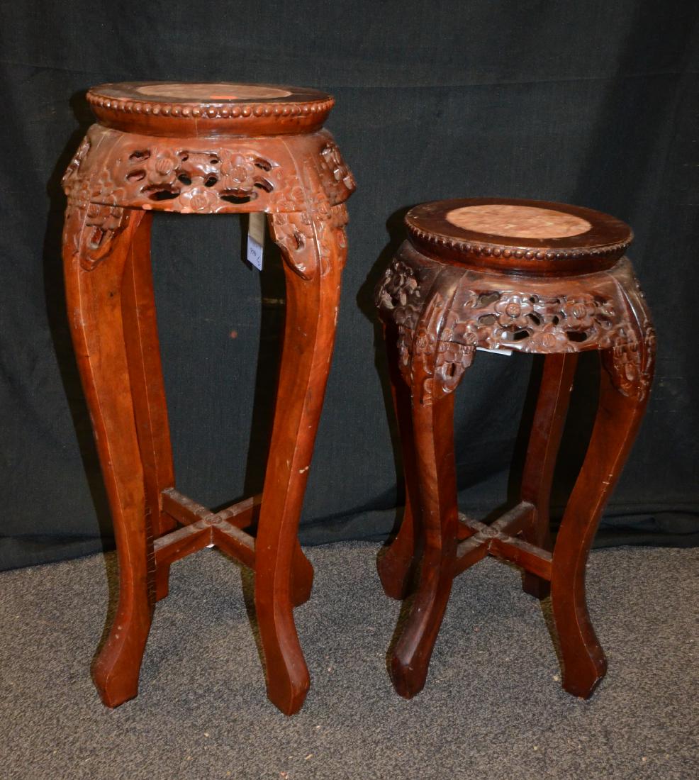 (2) Chinese Marble Top Taboret (1 of 1)
