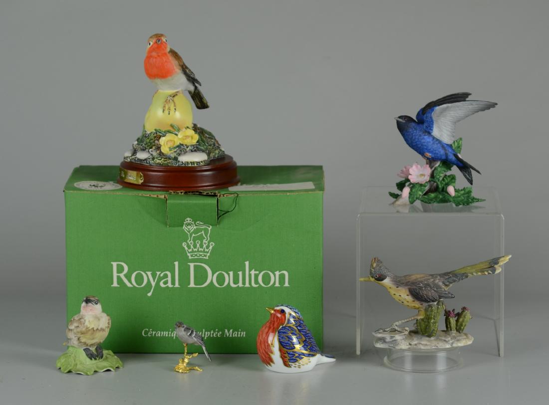 (6) Porcelain Bird Figurines (1 of 1)