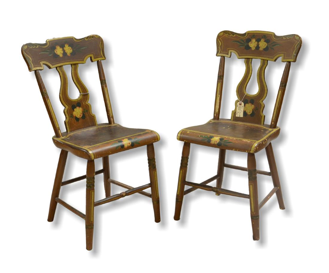 pair paint decorated boot jack chairs (1 of 1)