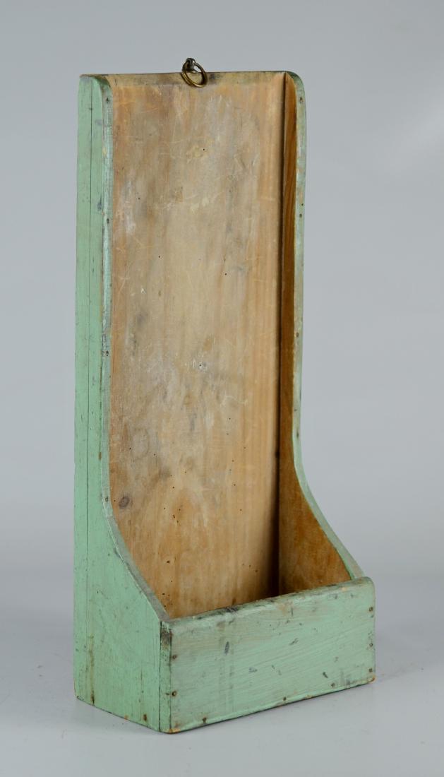 Wall box, painted green wood (1 of 1)