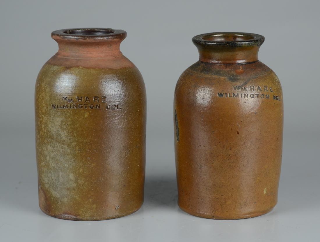 (2) William Hare Wilmington DE stoneware fruit jars (1 of 2)