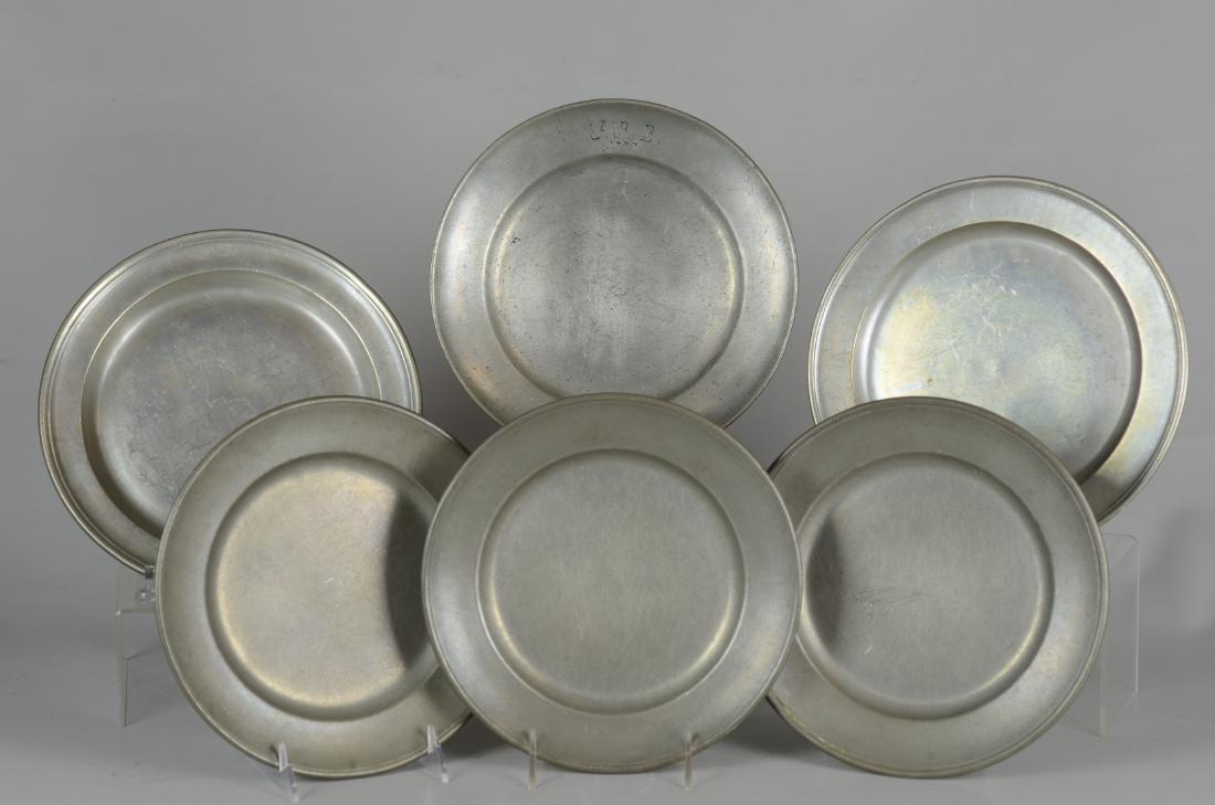 (6) Pewter Plates (1 of 6)