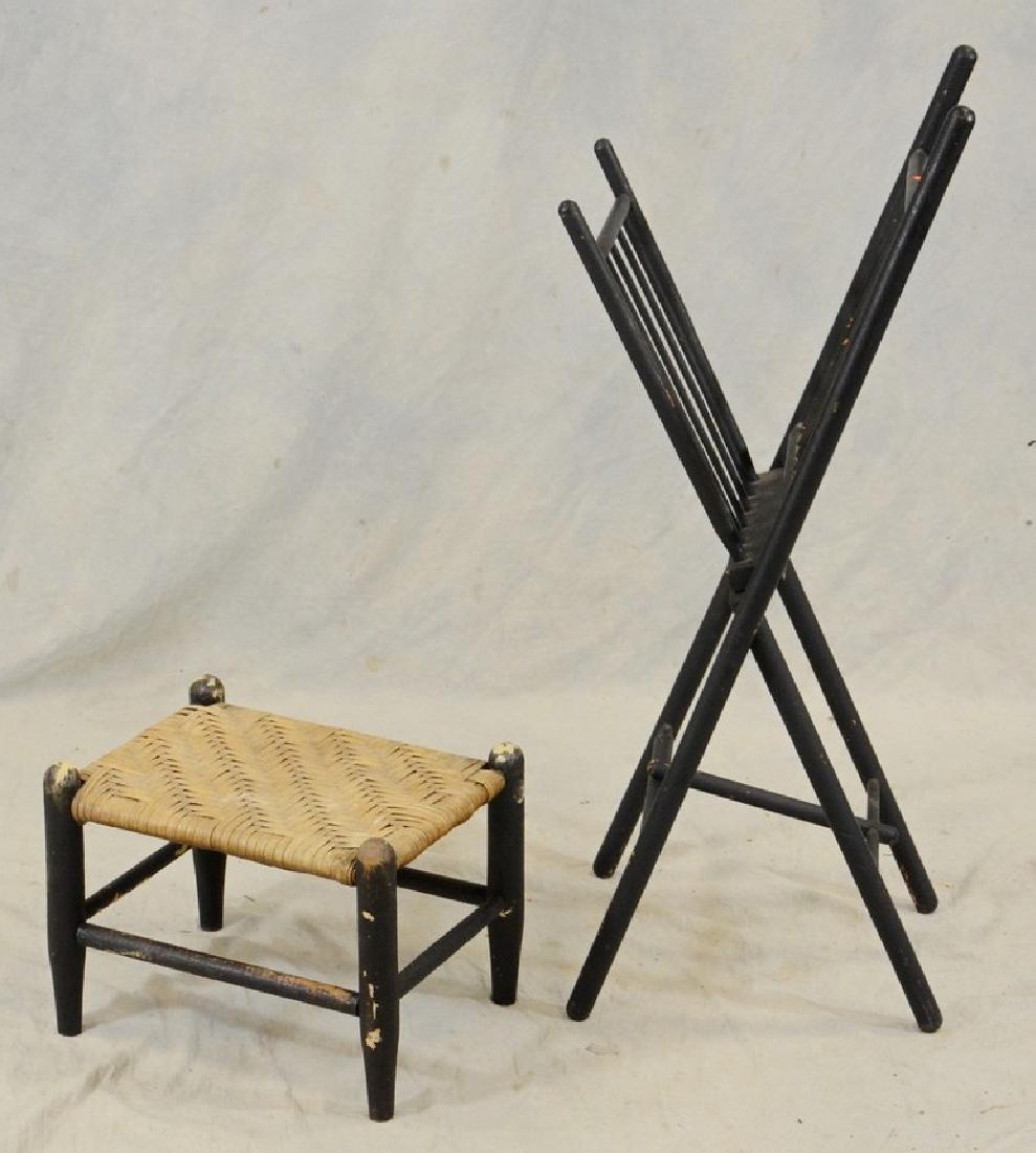 Painted drying rack, painted stool (1 of 1)