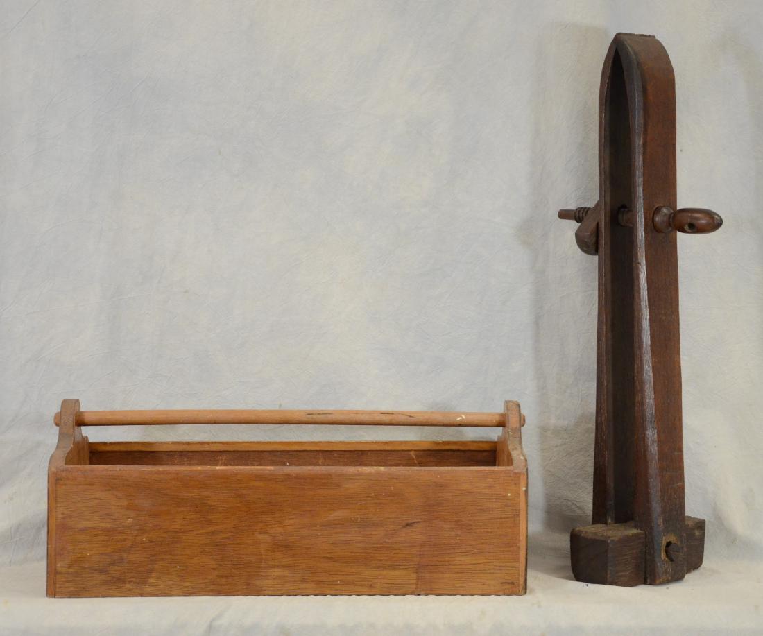 Wood Carpenter's Toolbox & Vise (1 of 1)