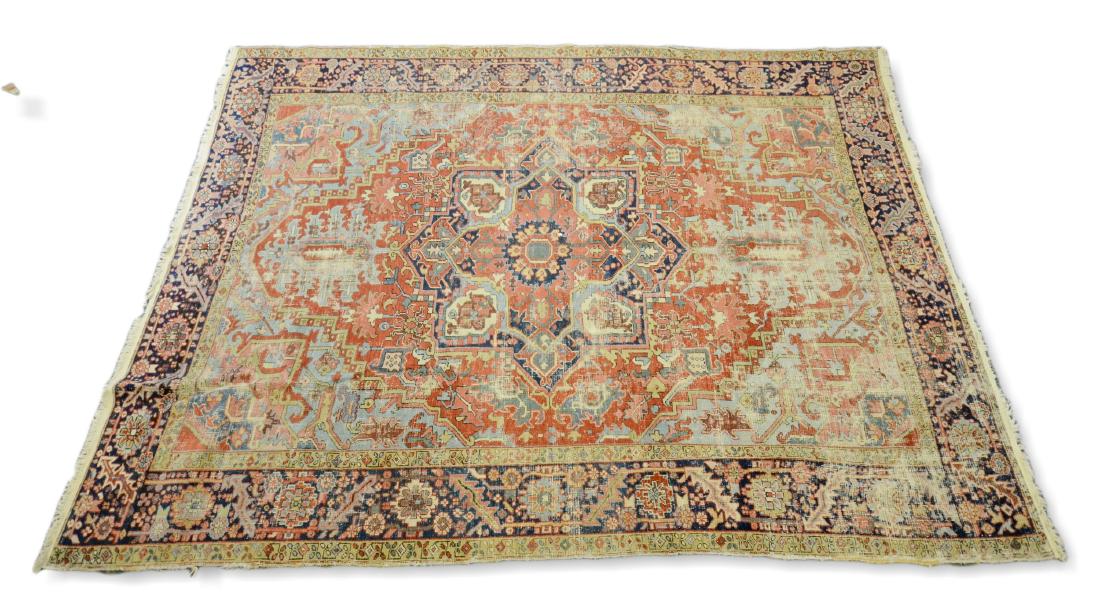 Circa 1910's Heriz Carpet 8'7" x 11'2" (1 of 4)