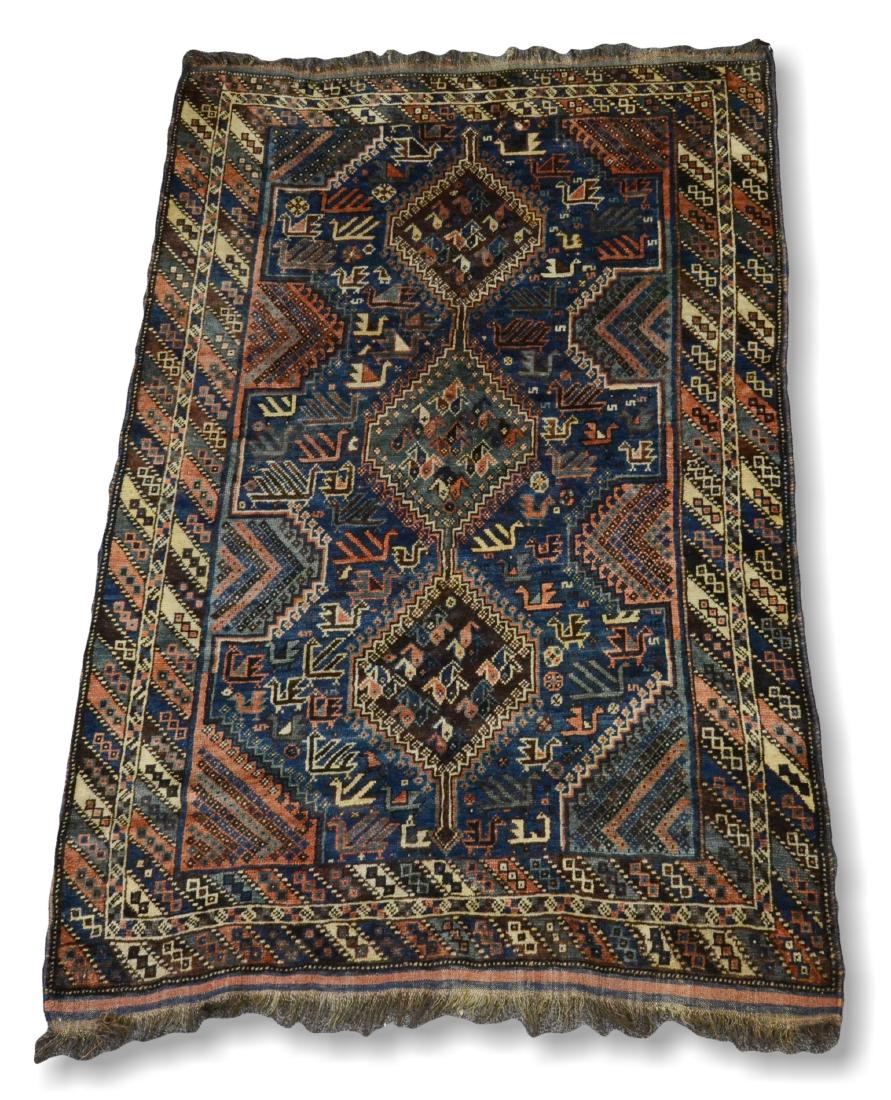 Circa 1940's Qashqai Rug 4'6" x 6'8" (1 of 3)