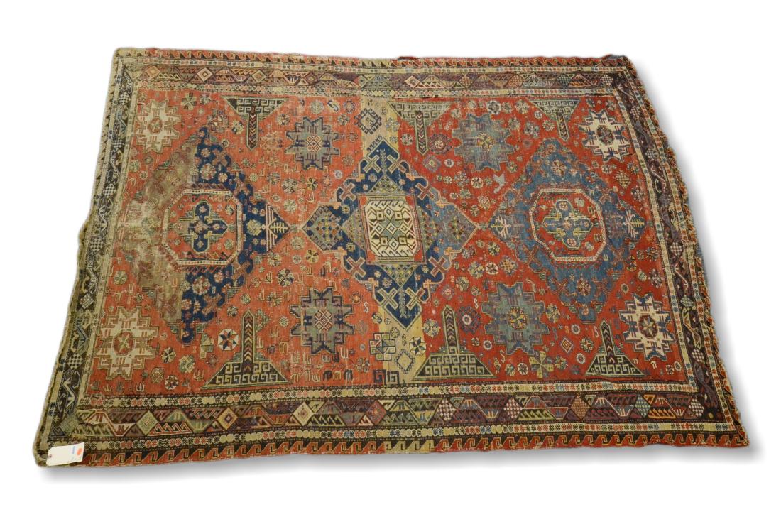 Circa 1910's Soumak Rug 6'7" x 8'8" (1 of 8)