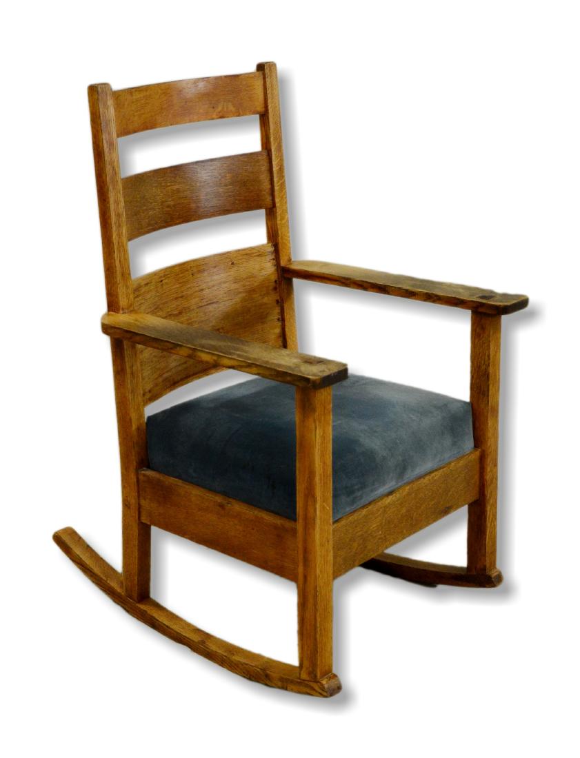 Oak Charles Stickley Arts and Crafts rocking chair (1 of 2)