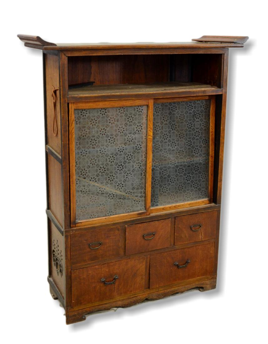 Japanese tonsu with glass sliding doors (1 of 2)