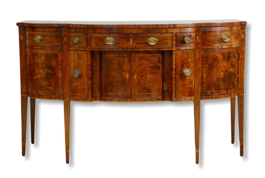 Inlaid mahogany Hepplewhite sideboard, American (1 of 6)