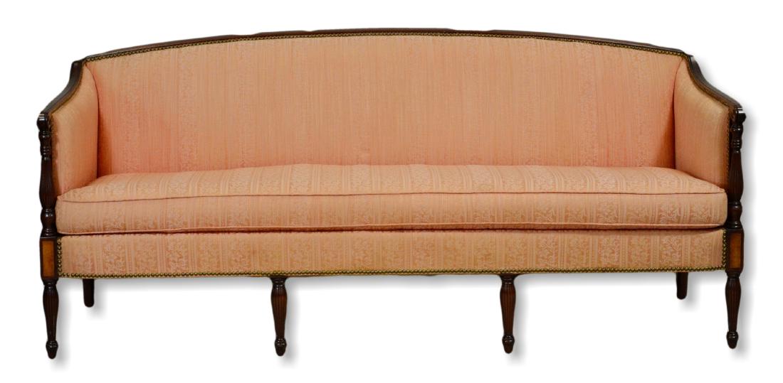 Inlaid Mahogany NE Sheraton Style Sofa By Hickory (1 of 2)