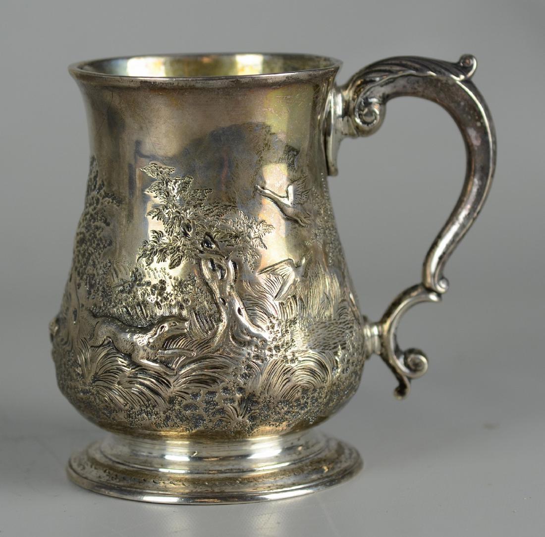 George II English silver cann, London, 1744-45 (1 of 3)