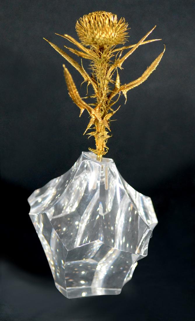 Steuben Thistle Rock Figurine (1 of 1)