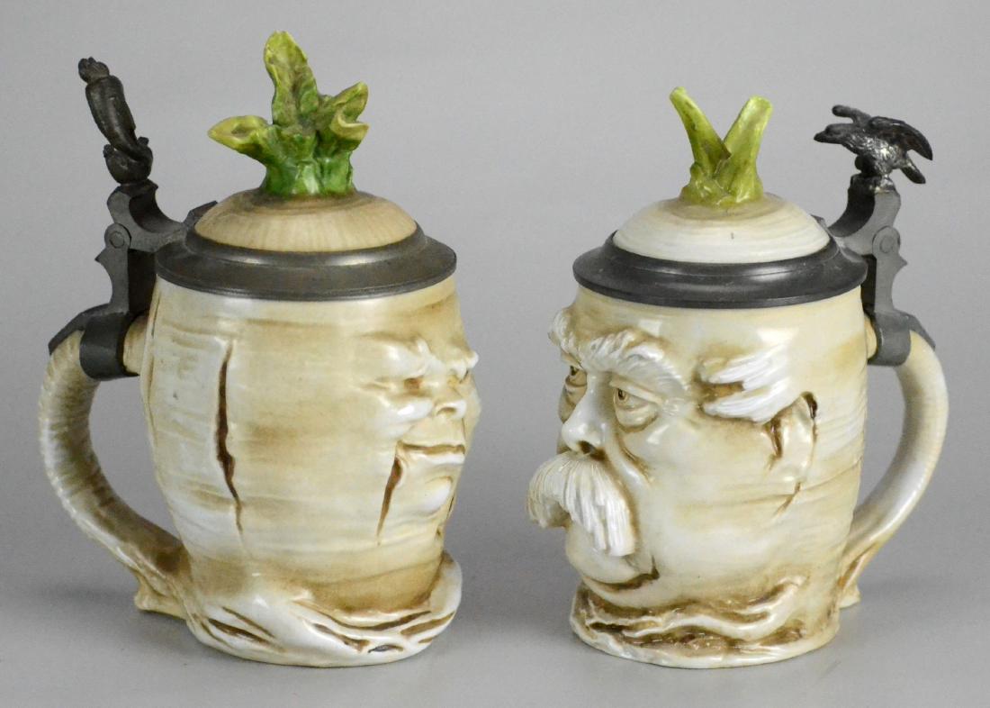 (2) 0.5 L Radish Steins, Sad Radish, Bismarck Radish (1 of 3)