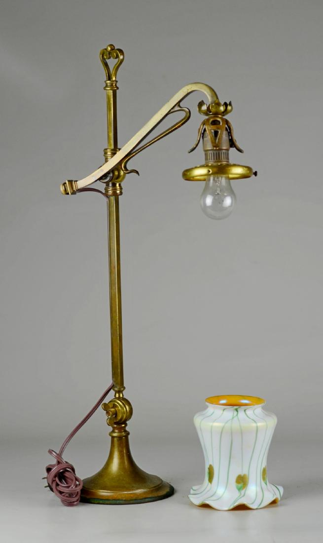 Bronze Table Lamp with Favrile Shade (1 of 4)