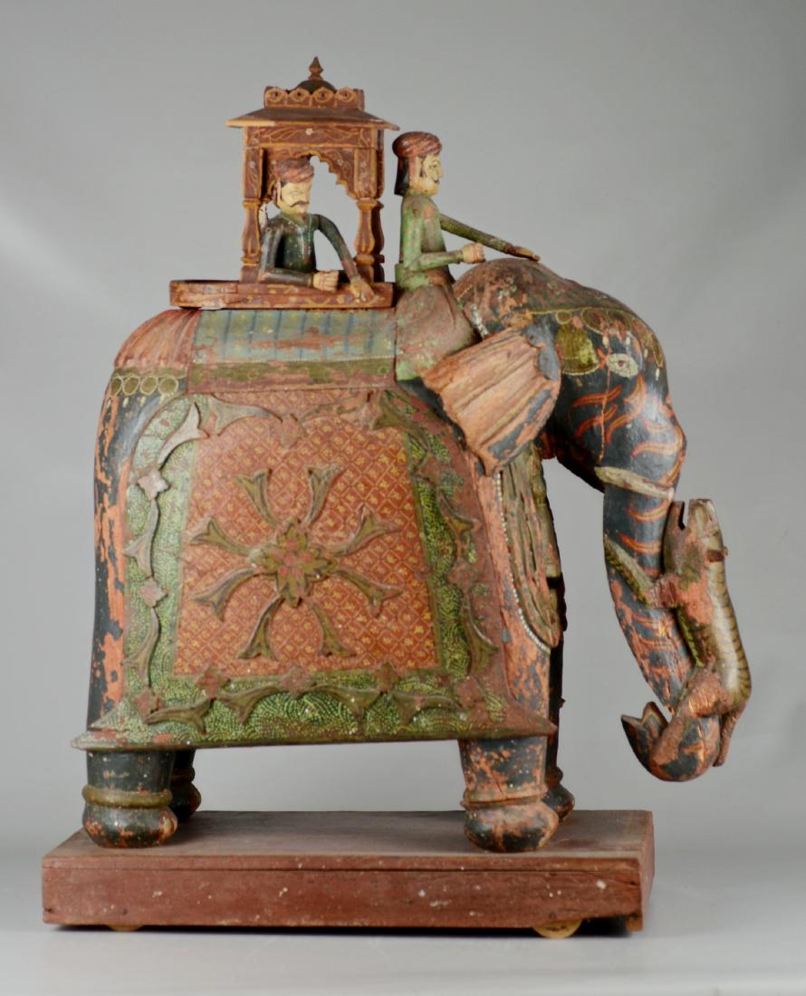 Carved wood elephant (1 of 6)