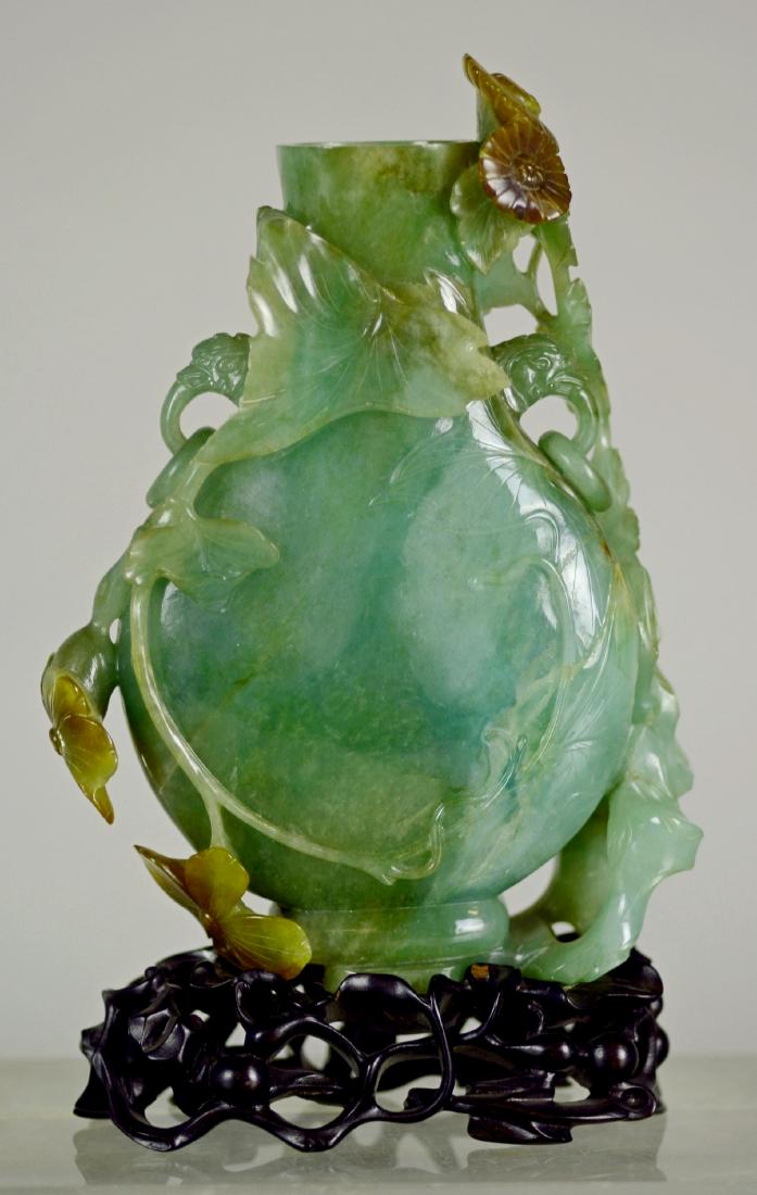 Chinese Carved Jade Urn and Stand (1 of 5)