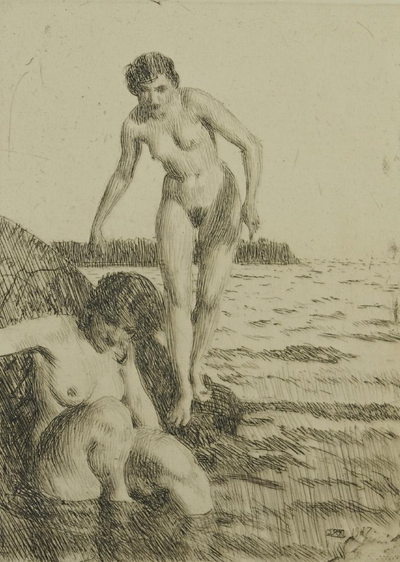 Anders Zorn (Swedish, 1860-1920), drypoint etching on (1 of 4)